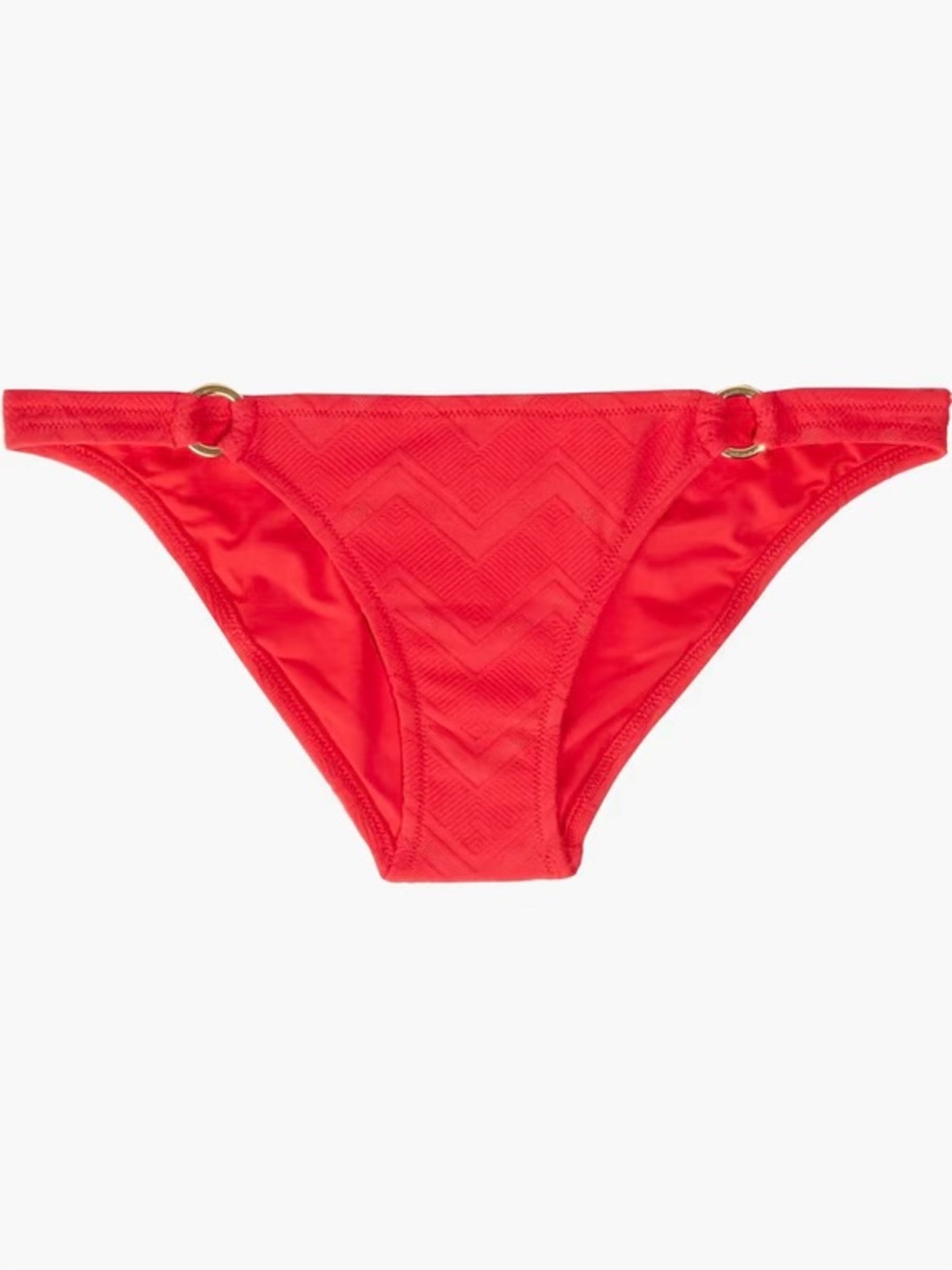 NWT Melissa Odabash ‘Montenegro’ Stretch-Jacquard Low-Rise Bikini Briefs in Red